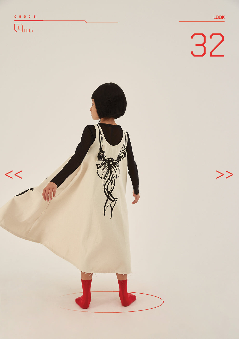 Little Creative Factory Cream Arty Dress