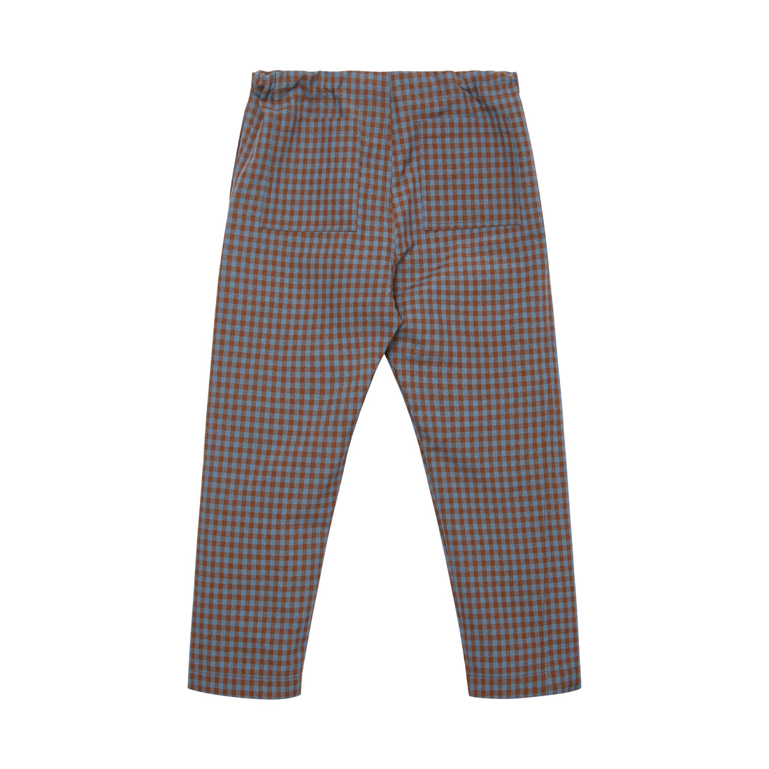 Caramel Brown Blue Check Leda Trousers