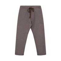Caramel Brown Blue Check Leda Trousers