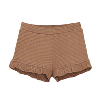 Little Hedonist Cafe Au Lait Ruffled Short