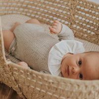 Buho Light Grey Newborn Fancy Rib Body