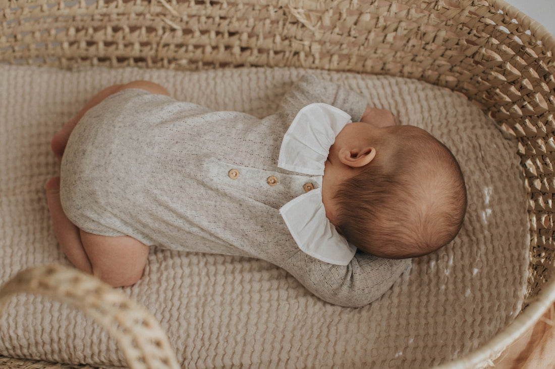 Buho Light Grey Newborn Fancy Rib Body