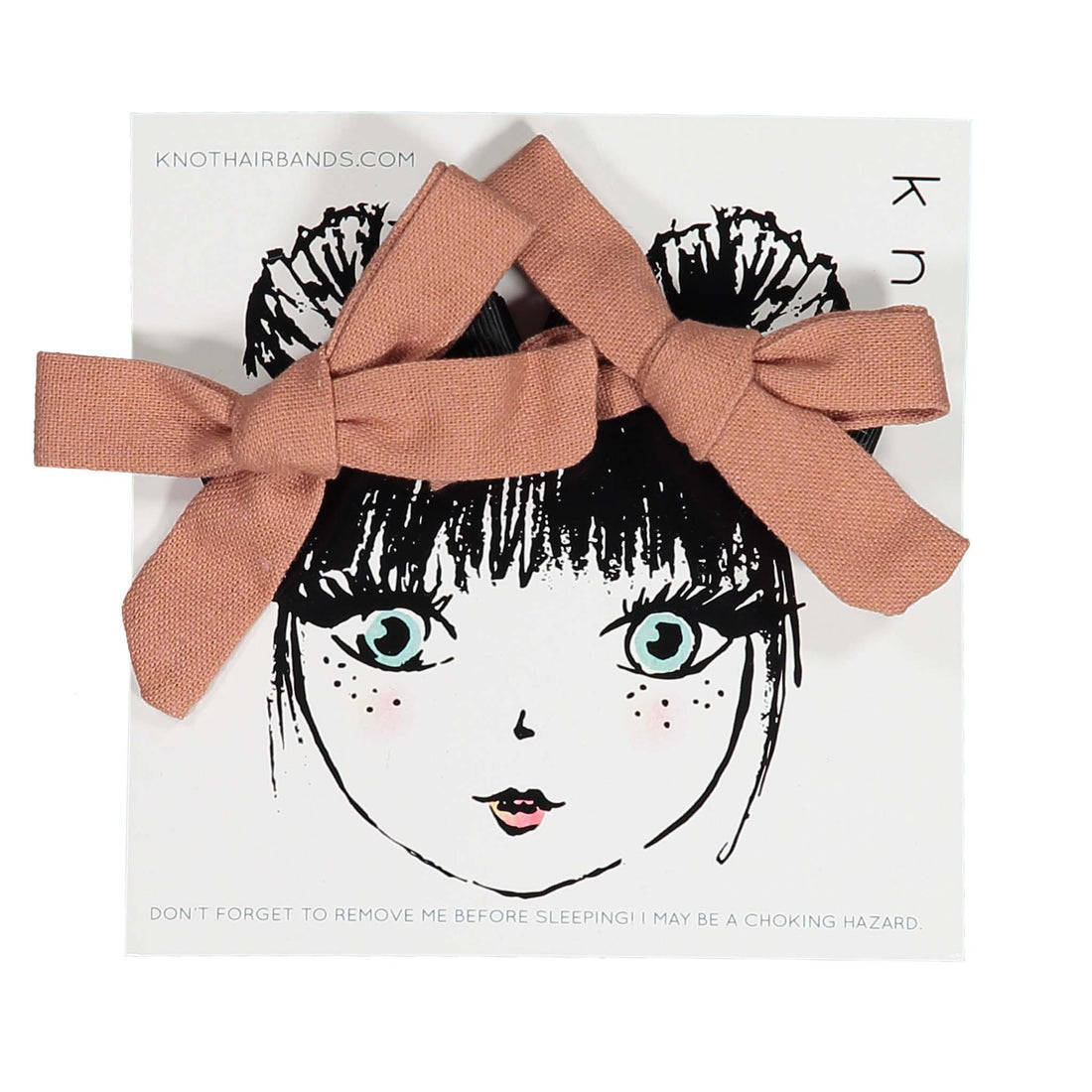 Knot Hairbands Linen Mini Bow Set // Sunset