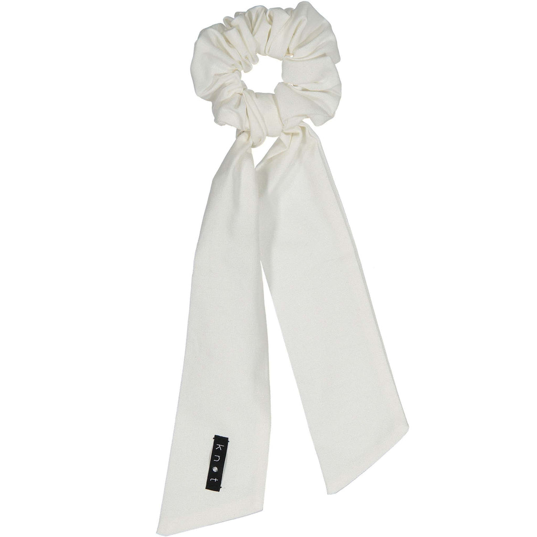 Knot Hairbands Linen Hairtie // White