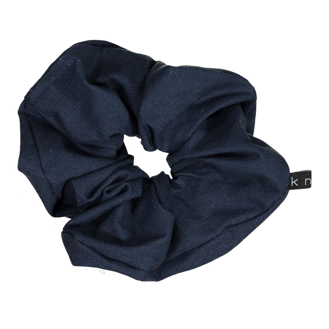 Knot Hairbands Linen Scrunchie // Navy