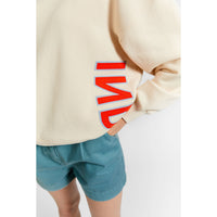 Indee Crew Neck Sweater - Ind Embroided