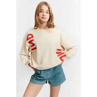 Indee Crew Neck Sweater - Ind Embroided