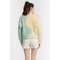 Indee Cream Graffic Mohair Knit Cardigan