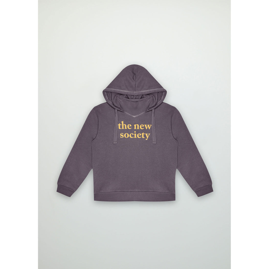 The New Society Plum Logo Flock Hoodie
