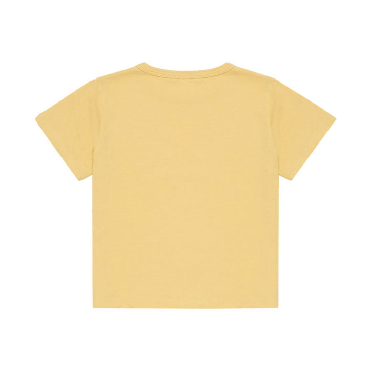 The New Society Soft Yellow Logo Print Tee