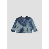 The New Society Batik Blue Grey Logo Tee Long Sleeve Tee