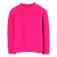 Finger in the Nose Pink Fun Round Neck Sweater