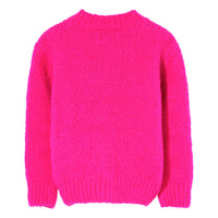 Finger in the Nose Pink Fun Round Neck Sweater