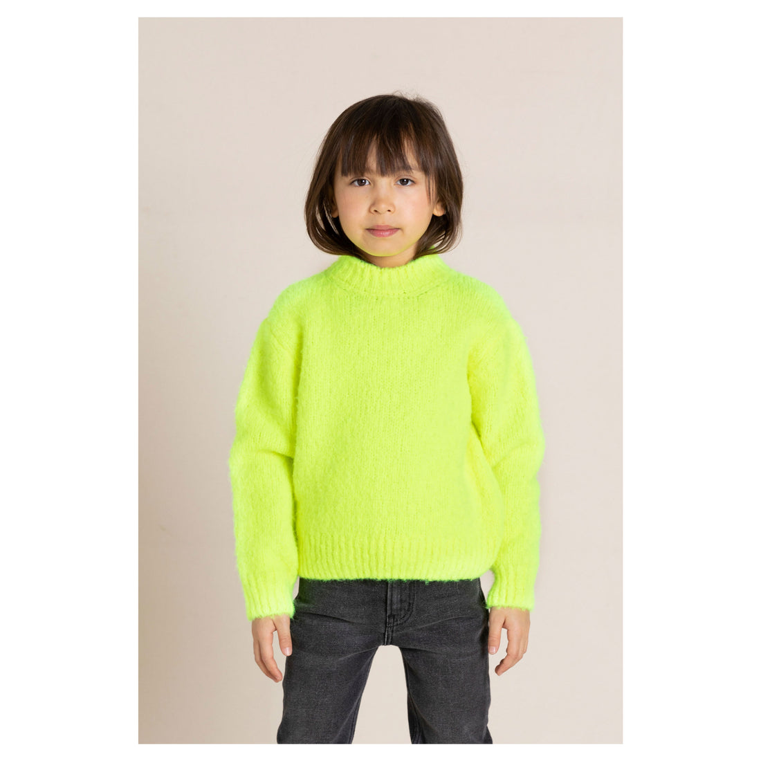 Finger in the Nose Lona Super Lime Round Neck Jumper