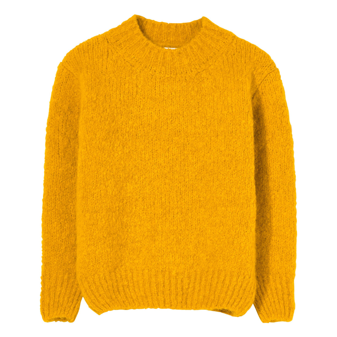 Finger in the Nose Warm Yellow Round Neck Sweater