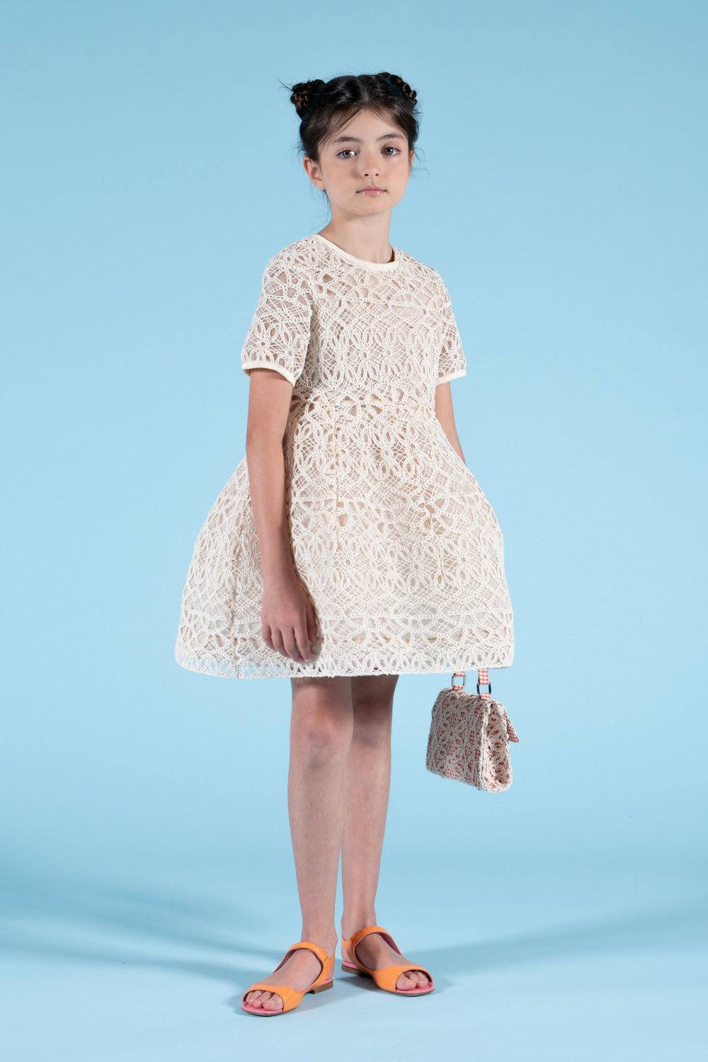 mimisol Beige Lace Detailed Dress