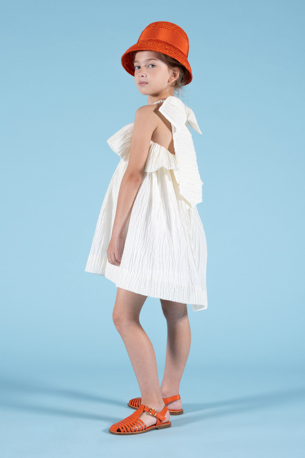 mimisol Cream Bow Back Dress