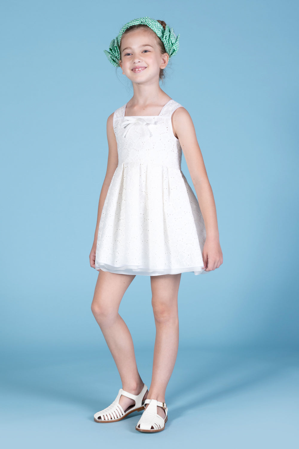 mimisol White Caged Sandals