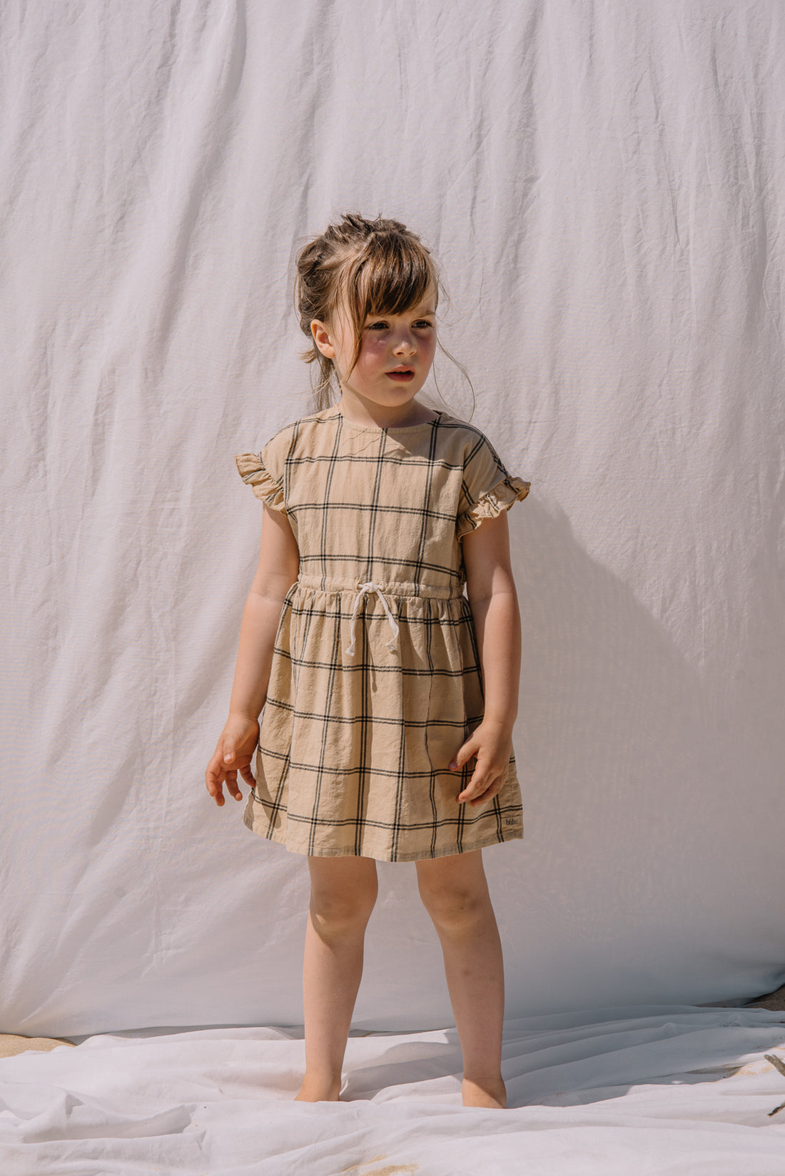 Buho Biscotto Cotton Check Dress