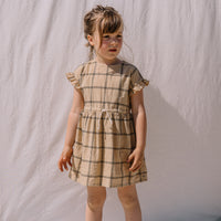 Buho Biscotto Cotton Check Dress