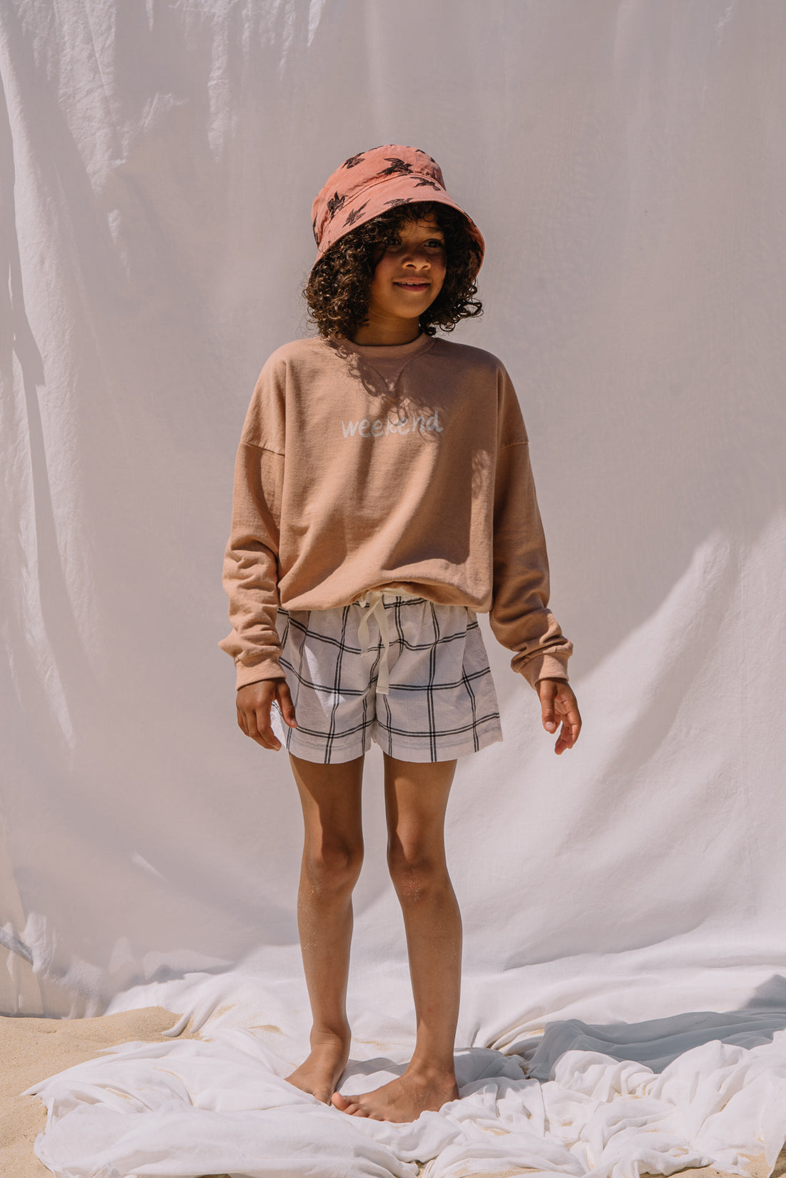 Buho Talc Cotton Check Short