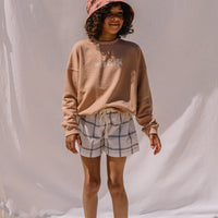 Buho Talc Cotton Check Short