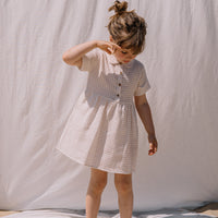 Buho Terracotta Mini Check Dress