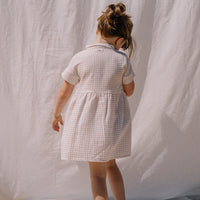 Buho Terracotta Mini Check Dress