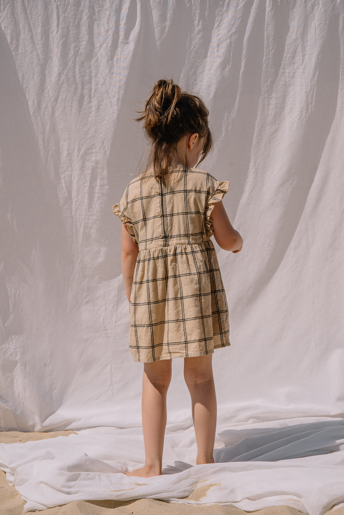 Buho Biscotto Cotton Check Dress
