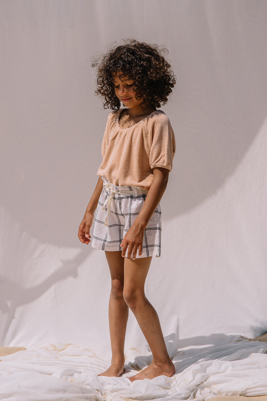 Buho Talc Cotton Check Short