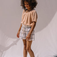 Buho Talc Cotton Check Short
