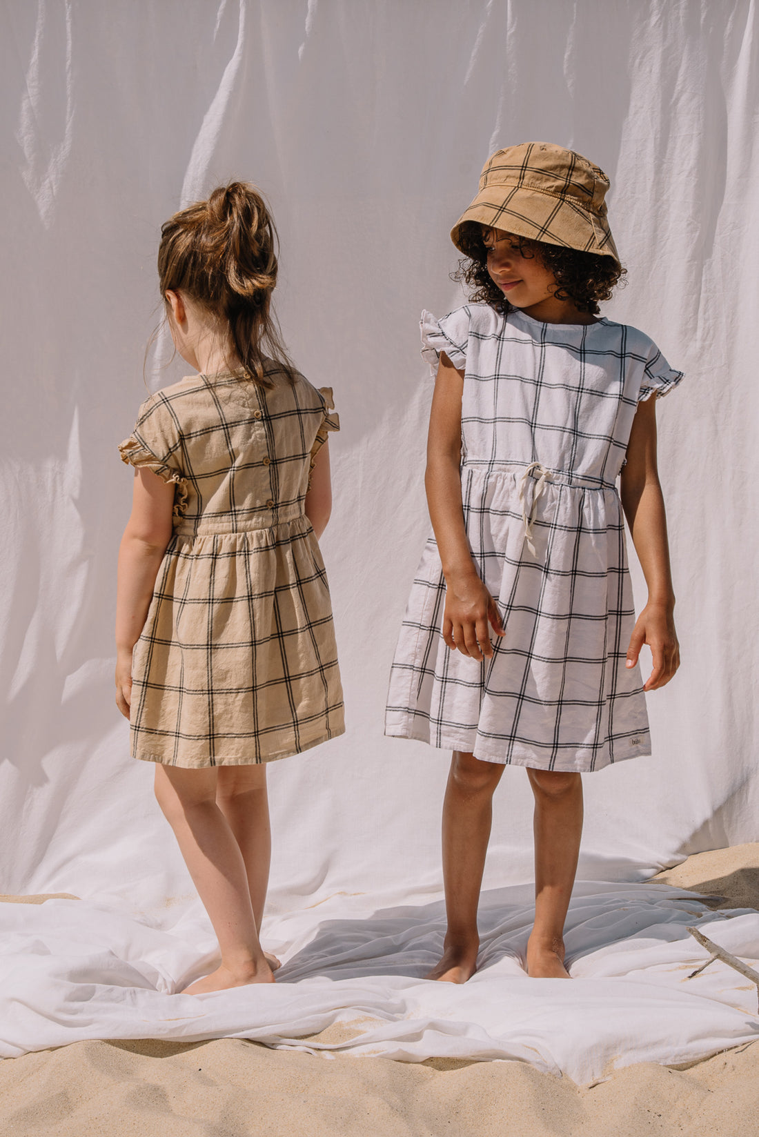 Buho Biscotto Cotton Check Dress