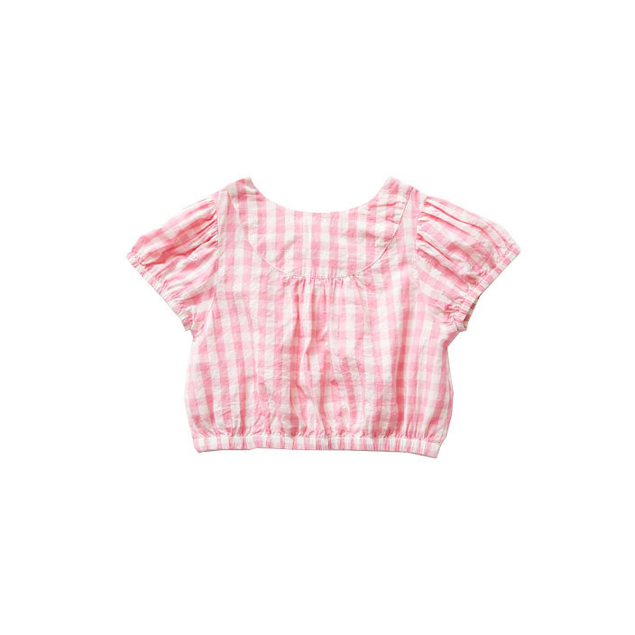Pink Chicken Sea Pink Gingham Lori Top