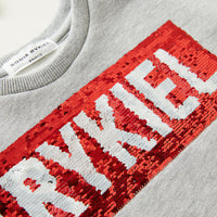 Sonia Rykiel Grey Lovely Reversible Sequin Sweatshirt