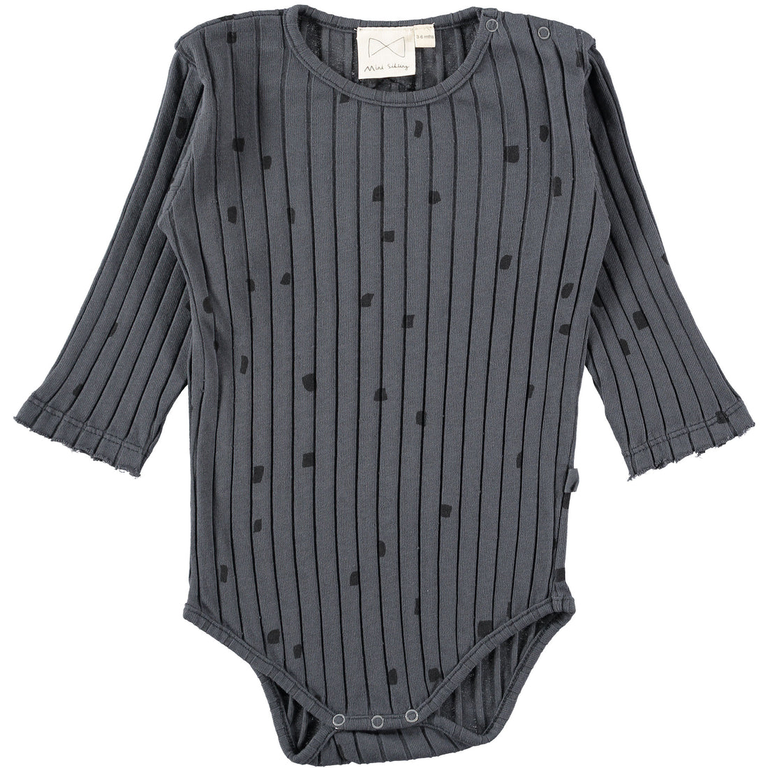 Mini Sibling Charcoal Confetti Rib Bodysuit