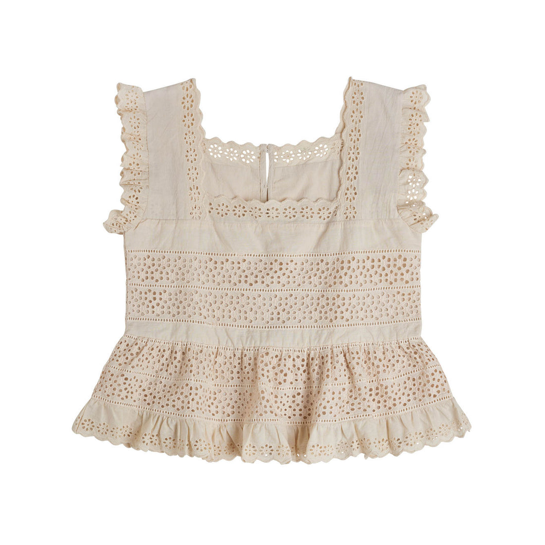 Little Cotton Clothes Oat Broderie Anglaise Ava Blouse