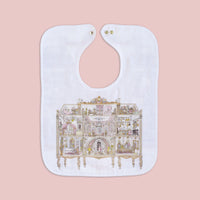 Atelier Choux  Dollhouse Large Bib (Silver Snaps)