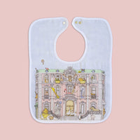 Atelier Choux  Monceau Mansion Large Bib (Silver Snaps)