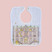 Atelier Choux  Monceau Mansion Large Bib (Silver Snaps)