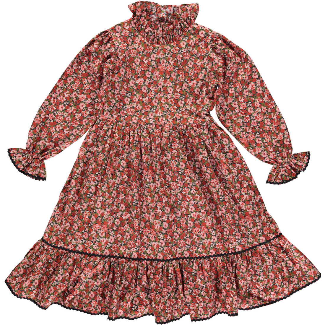 Bebe Organic Crimson Floral Laura Dress