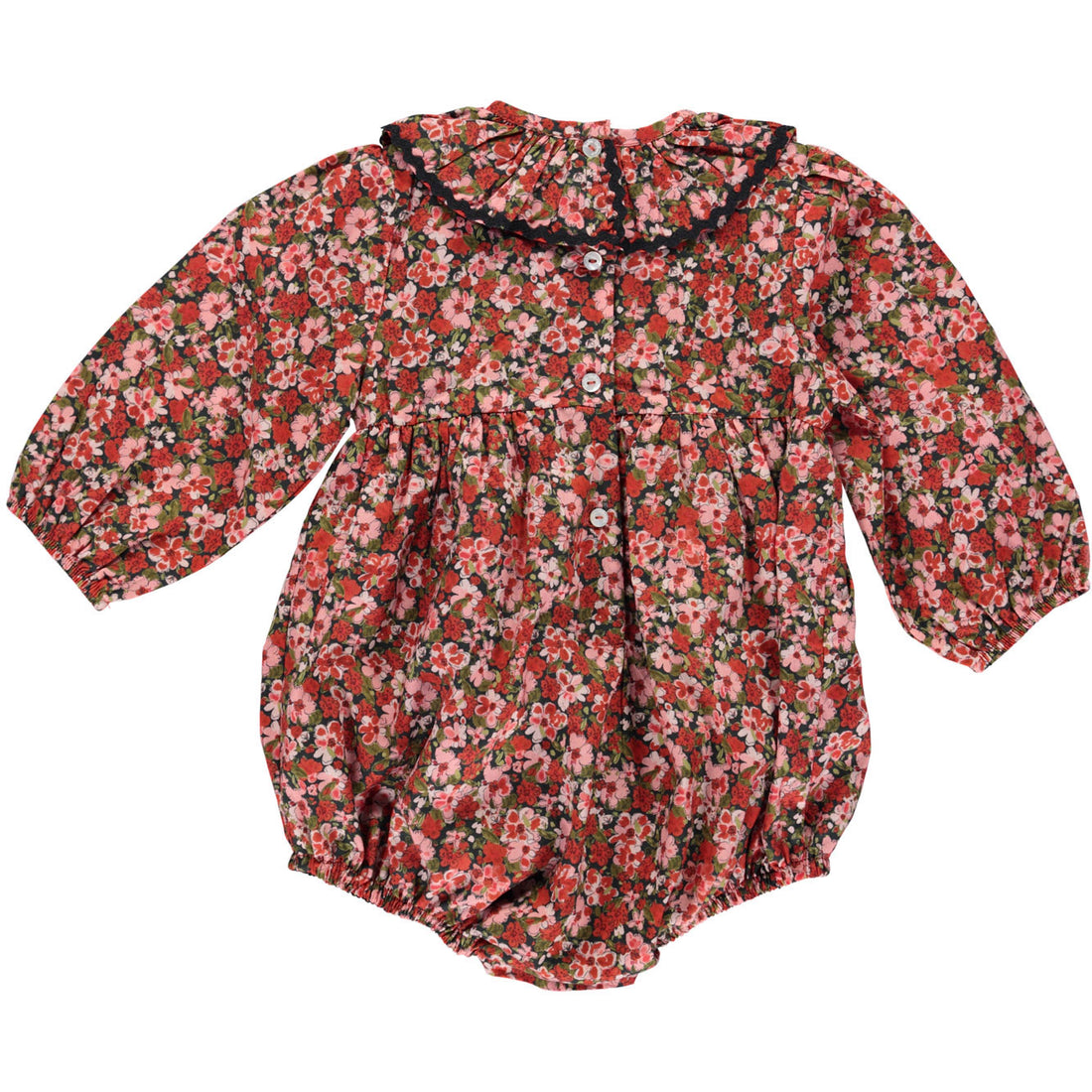 Bebe Organic Crimson Floral Laura Romper