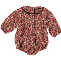 Bebe Organic Crimson Floral Laura Romper