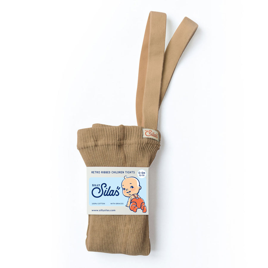 Silly Silas Light Brown Footed Cotton Tights
