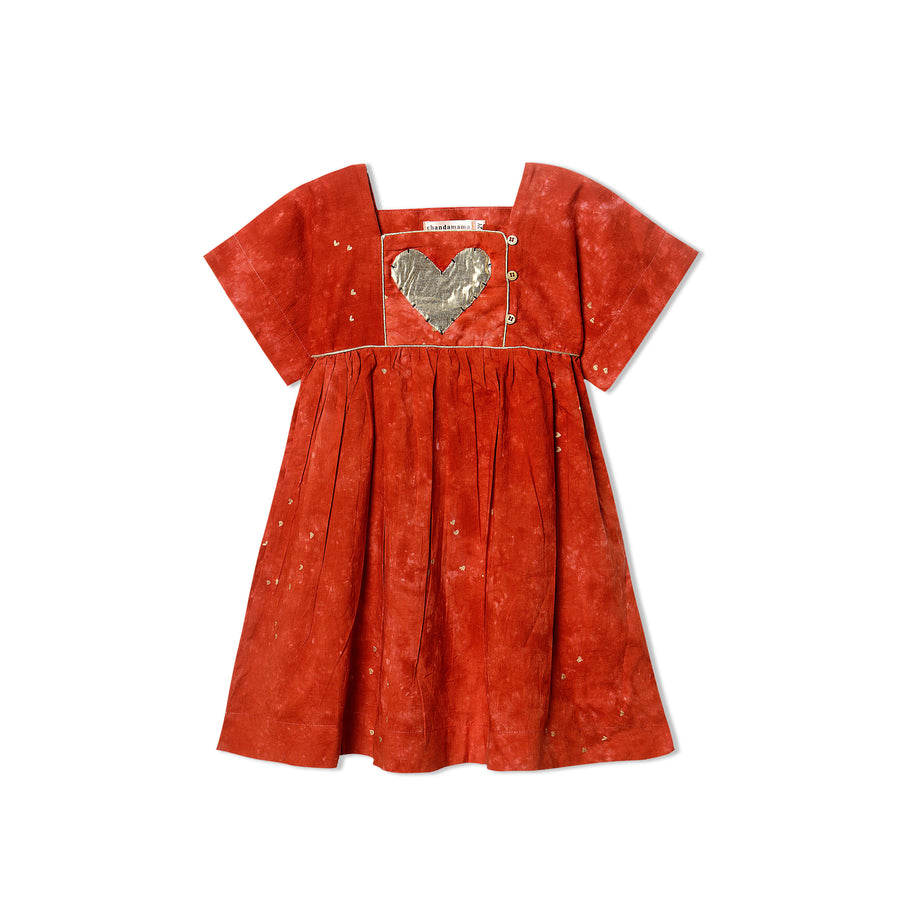 Chandamama Terracotta Lila Dyed Dress