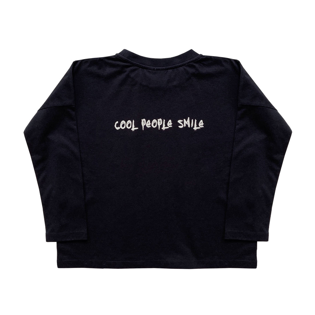 Little Man Happy Black Cool People Smile Longsleeve Tee