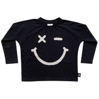 Little Man Happy Black Cool People Smile Longsleeve Tee