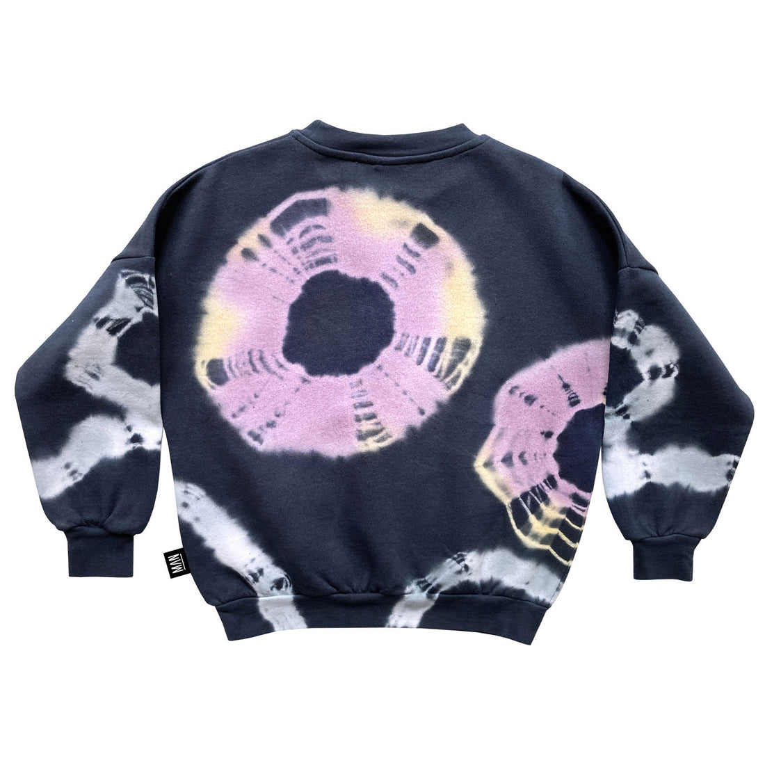 Little Man Happy Multicolor Dark Night Tie Dye Sweatshirt