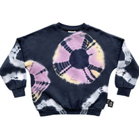 Little Man Happy Multicolor Dark Night Tie Dye Sweatshirt