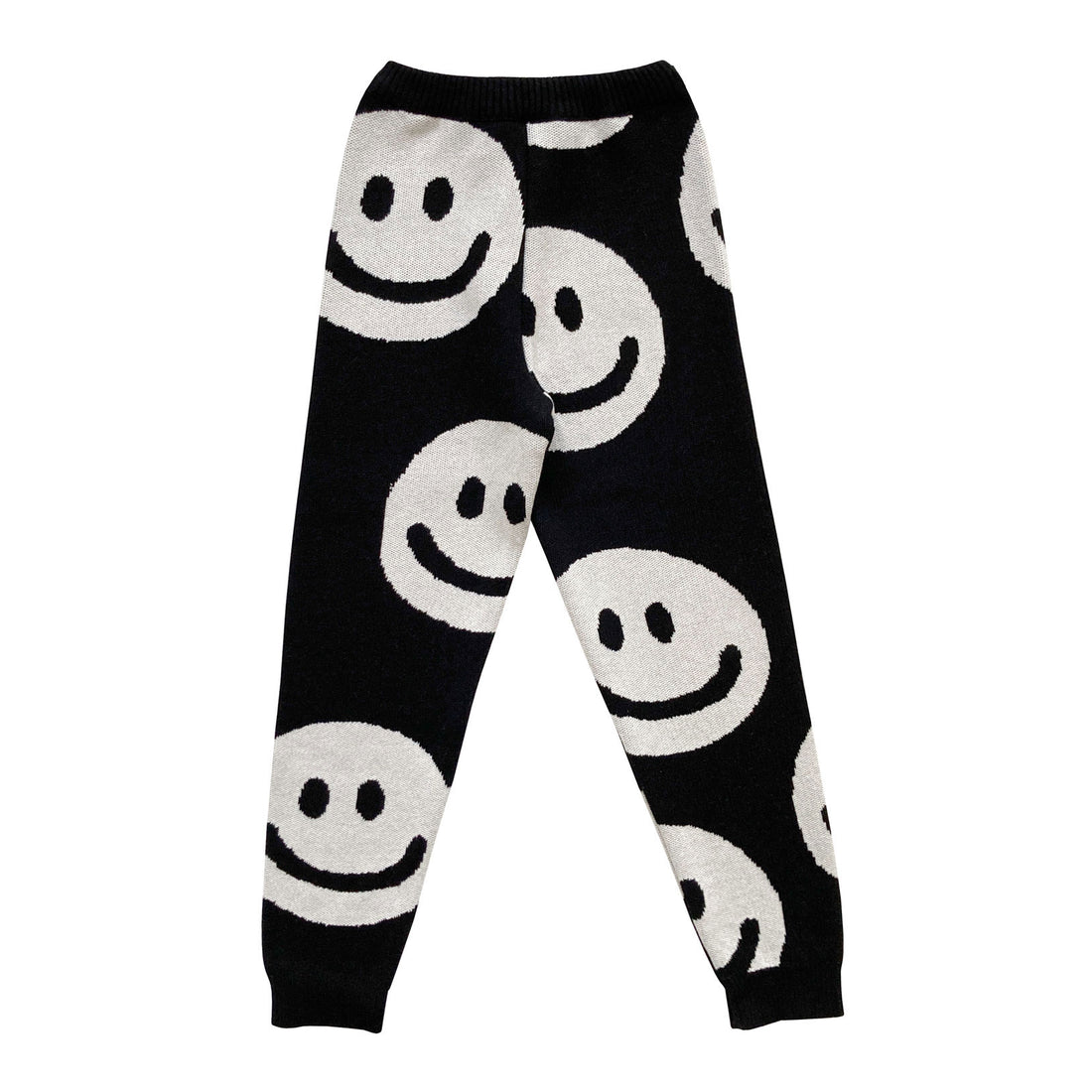 Little Man Happy Black Happy Knit Leggings