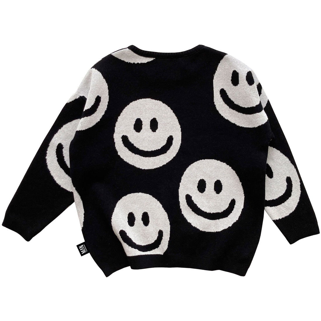 Little Man Happy Black Happy Knit Sweater